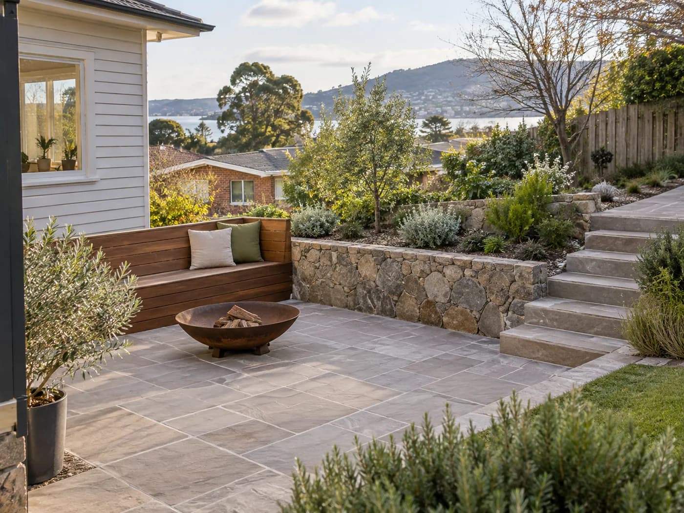 Illustrative landscape construction services in Hobart